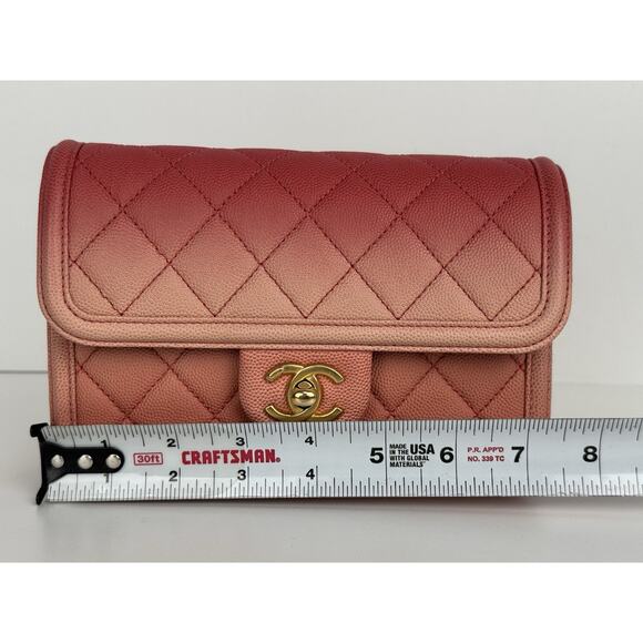 Chanel Caviar Quilted Sunset On The Sea Waist Bag – Coral with Gold Hardware C-1 - Picture 14 of 16
